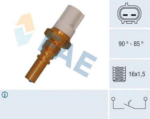 Sensor, temperatura del refrigerante (encendido el ventilador del radiador) 36545 FAE