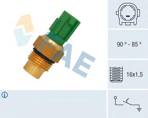 Sensor, temperatura del refrigerante (encendido el ventilador del radiador) 36711 FAE