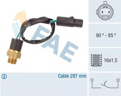 Sensor, temperatura del refrigerante (encendido el ventilador del radiador) 36620 FAE