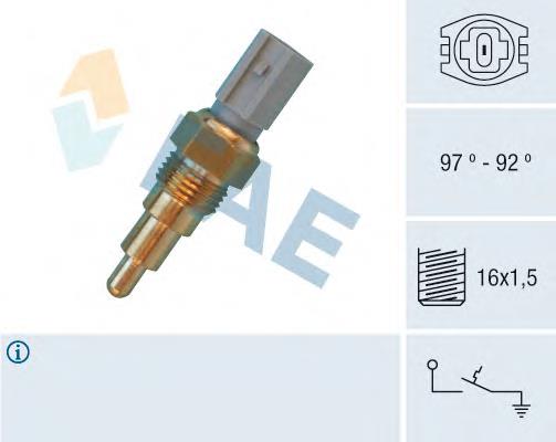 Sensor, temperatura del refrigerante (encendido el ventilador del radiador) 36660 FAE