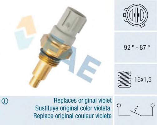 Sensor, temperatura del refrigerante (encendido el ventilador del radiador) 36390 FAE