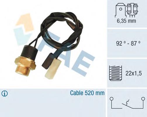 37500 FAE sensor, temperatura del refrigerante (encendido el ventilador del radiador)