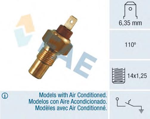 Sensor de temperatura del refrigerante, salpicadero 35380 FAE