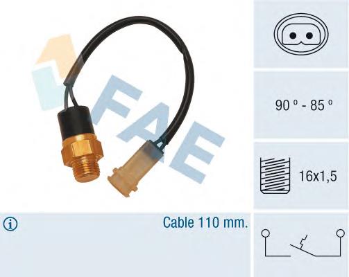 Sensor, temperatura del refrigerante (encendido el ventilador del radiador) 36100 FAE