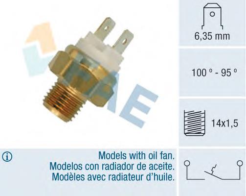 Sensor, temperatura del refrigerante (encendido el ventilador del radiador) 36060 FAE