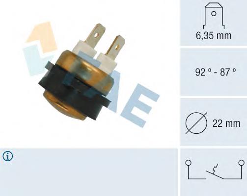 Sensor, temperatura del refrigerante (encendido el ventilador del radiador) 36070 FAE