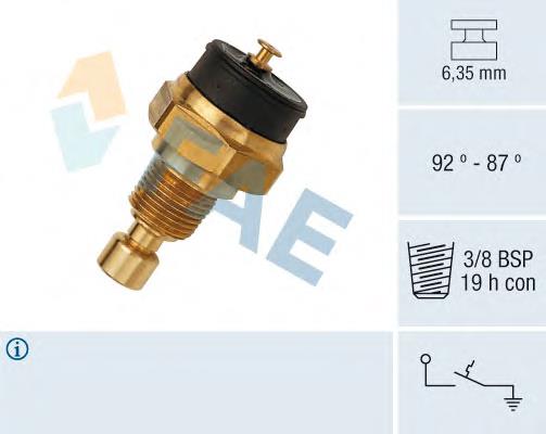 Sensor de temperatura del refrigerante, salpicadero Daihatsu Charade 3 (G100, G101, G102)