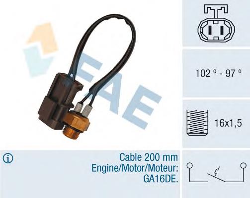 2159564A00 Nissan sensor, temperatura del refrigerante (encendido el ventilador del radiador)