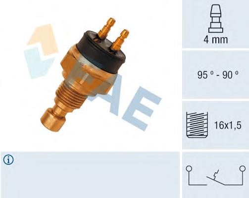 Sensor, temperatura del refrigerante (encendido el ventilador del radiador) 37720 FAE