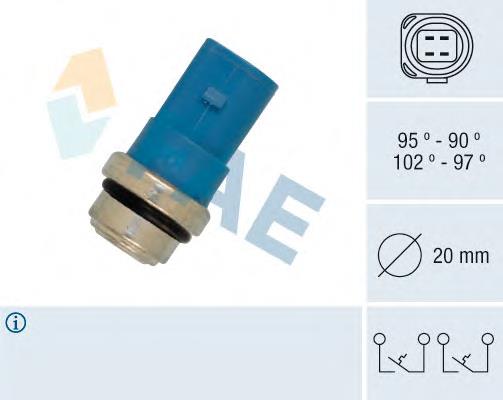 38391 FAE sensor, temperatura del refrigerante (encendido el ventilador del radiador)