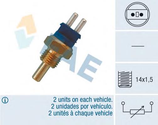 Sensor de temperatura del refrigerante FAE 32580 precio, desde 16,64 EUR
