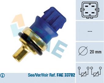 Sensor de temperatura del refrigerante FAE 33780 precio, desde 12,38 EUR