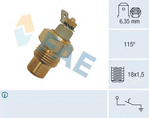 Sensor de temperatura del refrigerante, salpicadero 35080 FAE