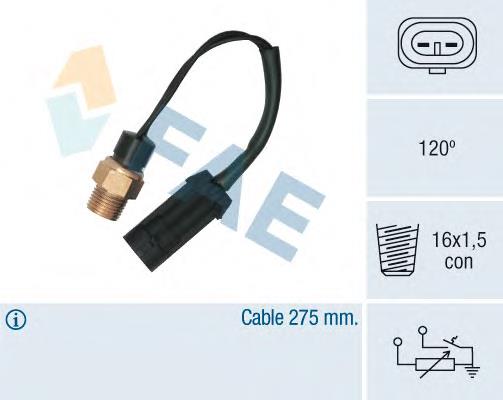 Sensor de temperatura del refrigerante 34380 FAE