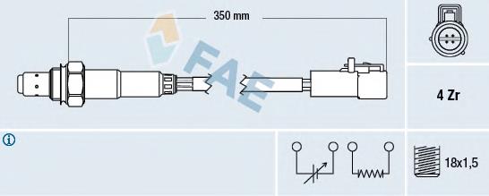 Comprar 77264 FAE Sonda lambda de oxígeno posterior al catalizador