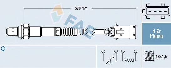 Sonda lambda, sensor de oxígeno antes del catalizador izquierdo 77283 FAE