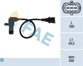 Sensor de cigüeñal 79069 FAE