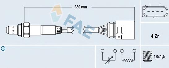 Sonda lambda de oxígeno posterior al catalizador FAE 77200 precio, desde 95,97 EUR