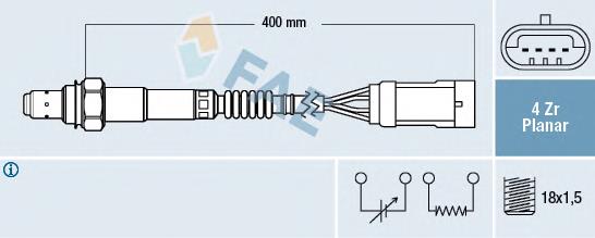Sonda lambda de oxígeno posterior al catalizador FAE 77206 precio, desde 88,25 EUR