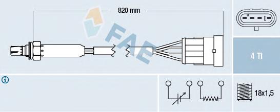 Sensor de oxígeno previo al catalizador FAE 77184
