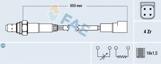 77245 FAE sonda lambda sensor de oxigeno para catalizador