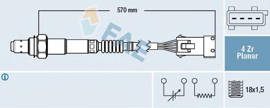 Sonda lambda de oxígeno posterior al catalizador FAE 77240 precio, desde 91,87 EUR