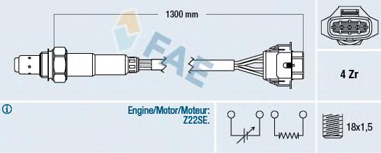 Sonda Lambda Sensor De Oxigeno Post Catalizador 77248 FAE