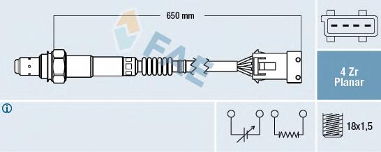 Sonda Lambda Sensor De Oxigeno Para Catalizador 77233 FAE