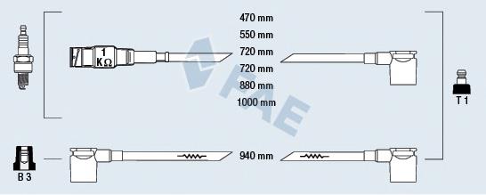 85050 FAE Cables de alta tensión, juego