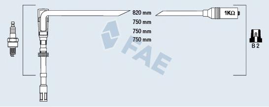 Juego de cables de bujias FAE 85065 precio, desde 123,94 EUR