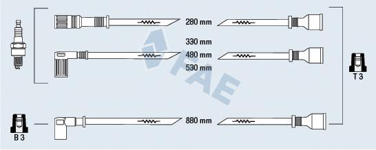 83940 FAE Cables de alta tensión, juego