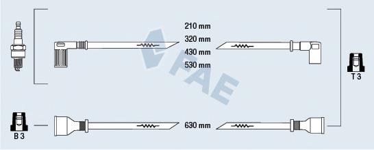 Cables de alta tensión, juego para Lancia Delta I 831AB0