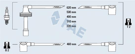 Juego de cables de encendido 85480 FAE