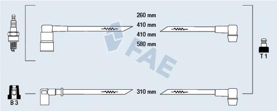 Juego de cables de encendido 85470 FAE