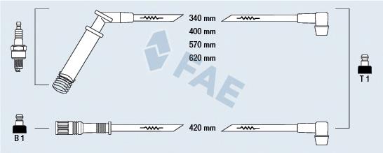 85570 FAE Cables de alta tensión, juego
