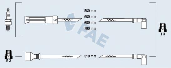 85350 FAE Cables de alta tensión, juego
