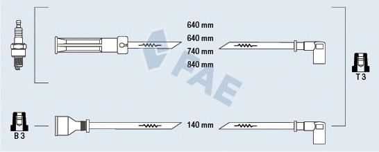 Juego de cables de encendido 85390 FAE