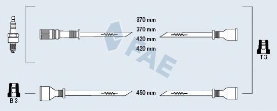 Juego de cables de bujias FAE 83400 precio, desde 14,72 EUR