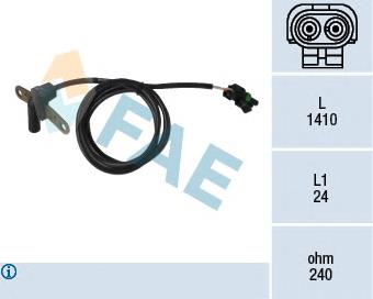 Sensor de posición del cigüeñal 79146 FAE