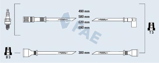 Juego de cables de encendido 83720 FAE