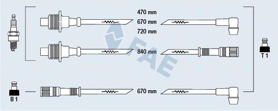 Juego de cables de encendido 83320 FAE