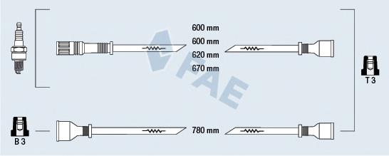 83370 FAE Cables de alta tensión, juego