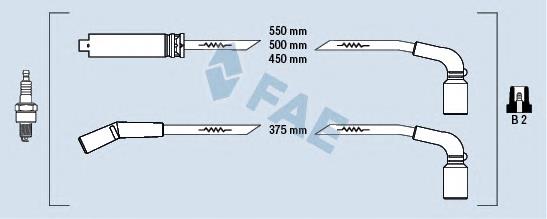 Juego de cables de bujias FAE 83562 precio, desde 25,98 EUR