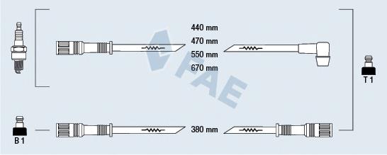 83490 FAE Cables de alta tensión, juego