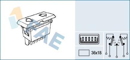 62580 FAE Unidad de control de elevalunas delantera izquierda