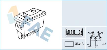 62600 FAE Unidad de control de elevalunas delantera izquierda