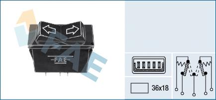 62550 FAE Unidad de control de elevalunas delantero derecho
