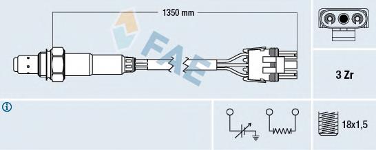 Sensor de oxígeno previo al catalizador FAE 77120 precio, desde 62,30 EUR