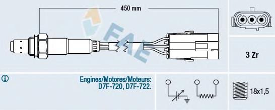 Sensor de oxígeno FAE 77114