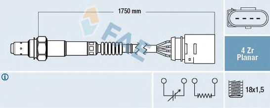 Sonda lambda de oxígeno posterior al catalizador FAE 77146 precio, desde 90,52 EUR